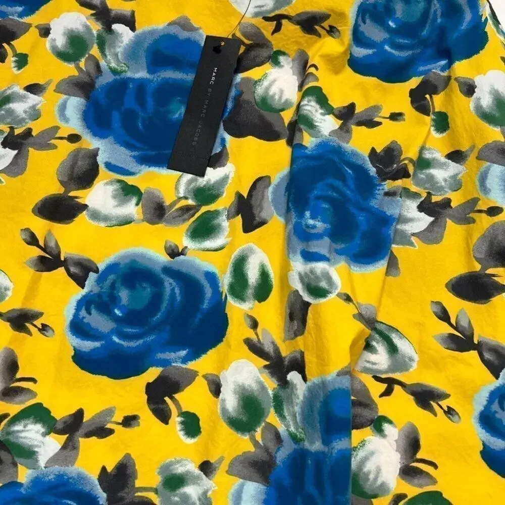 Marc by Marc Jacobs Yellow Floral Rose Skirt SZ 4 NWT